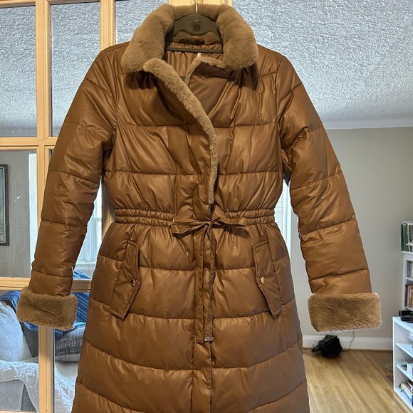 Winter Camel Puffer Coat - Picture 1 of 4